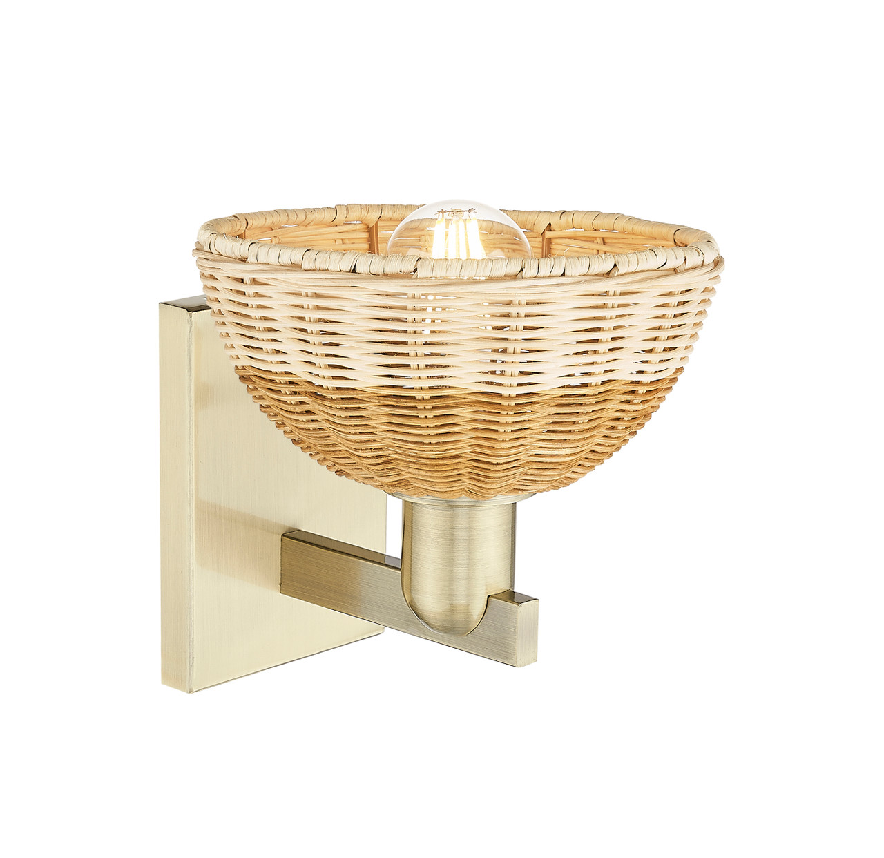 INNOVATIONS 716-1W-AB-NBD2-75-NAT Natural Ballston Dome 1-Light Sconce Antique Brass