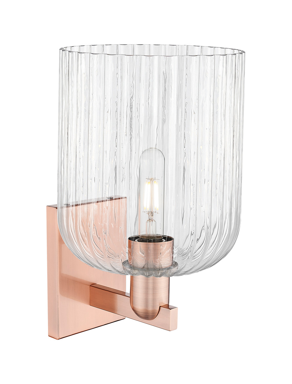 INNOVATIONS 716-1W-AC-G559-8CL Bridal Veil 1-Light Sconce Antique Copper