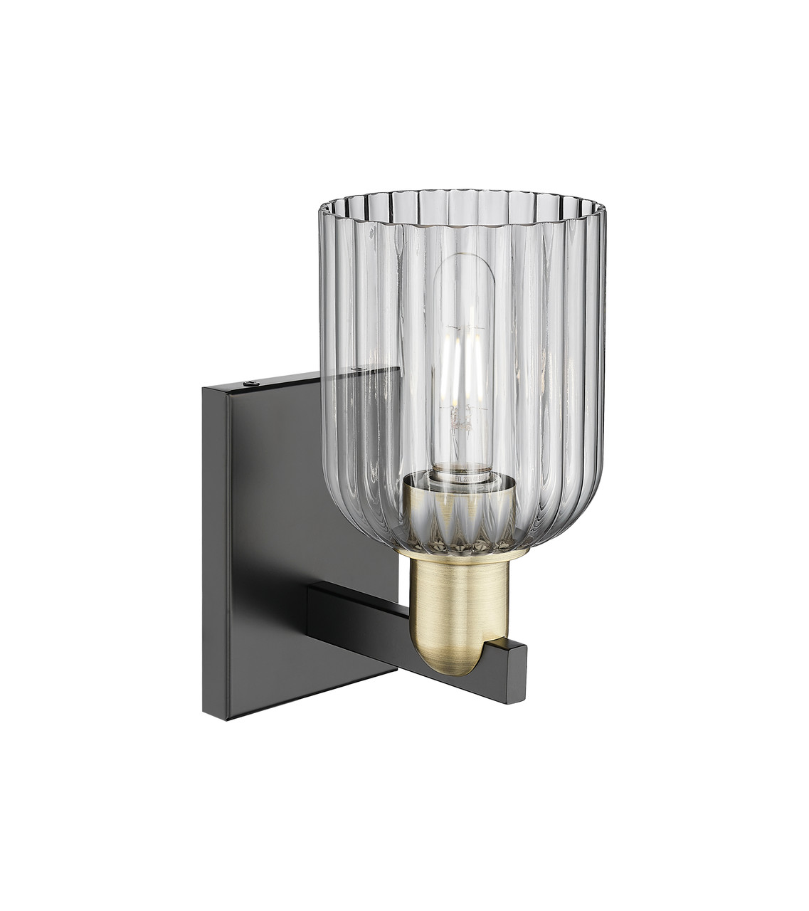 INNOVATIONS 716-1W-BAB-G559-5SM Bridal Veil 1-Light Sconce Black Antique Brass