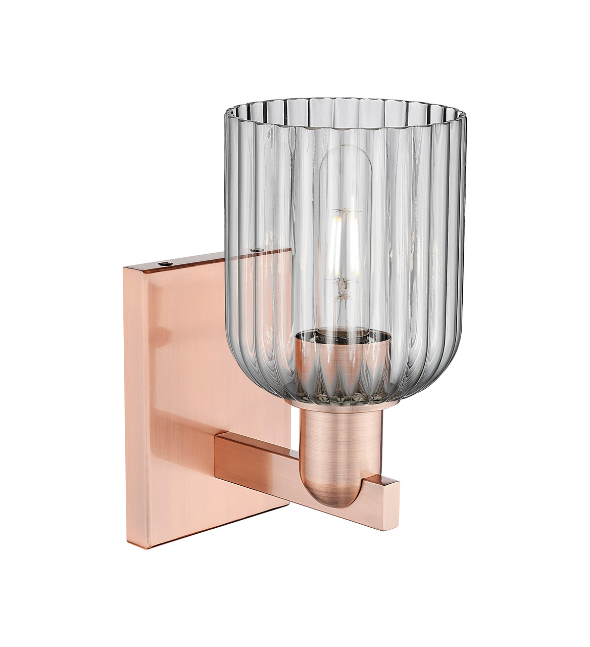 INNOVATIONS 716-1W-AC-G559-5SM Bridal Veil 1-Light Sconce Antique Copper