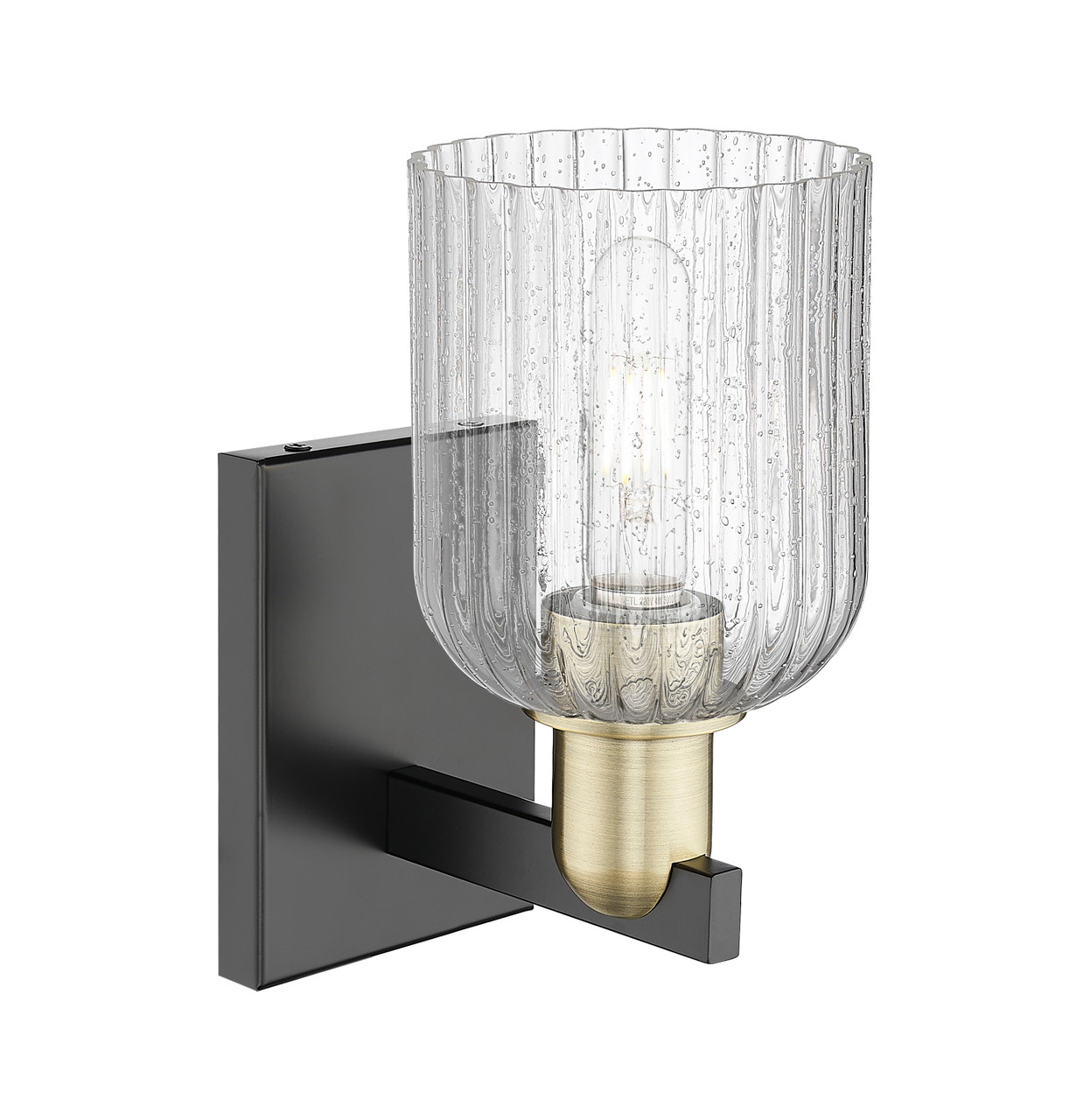 INNOVATIONS 716-1W-BAB-G559-5SDY Bridal Veil 1-Light Sconce Black Antique Brass