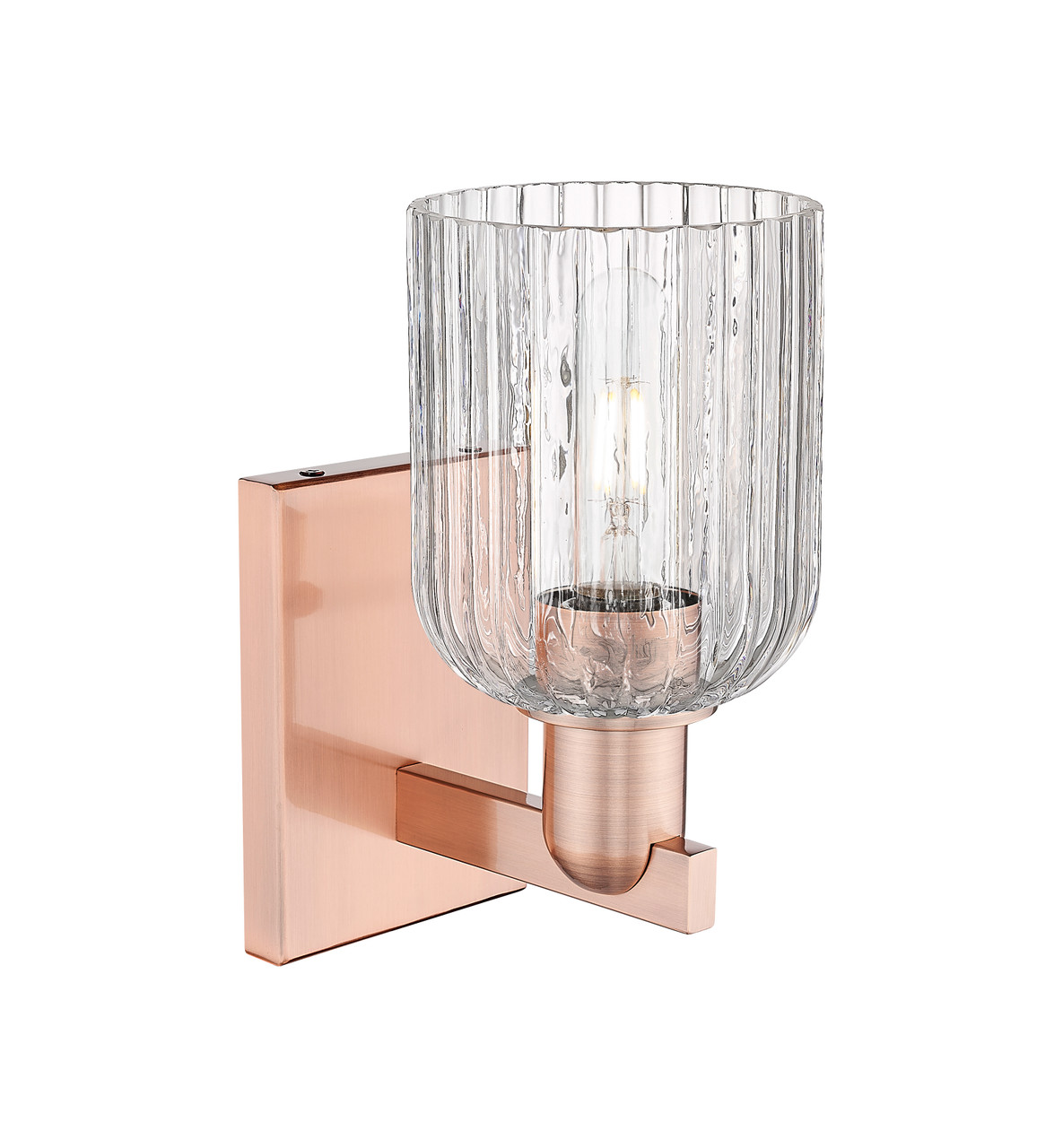 INNOVATIONS 716-1W-AC-G559-5CL Bridal Veil 1-Light Sconce Antique Copper