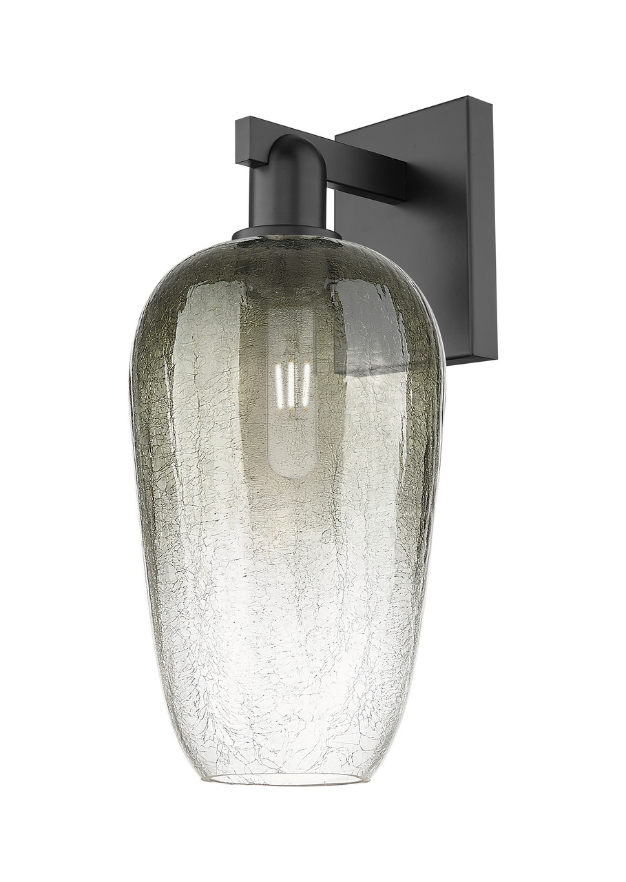 INNOVATIONS 716-1W-BK-G484-7SL Brookhaven Flute 1-Light Sconce Matte Black