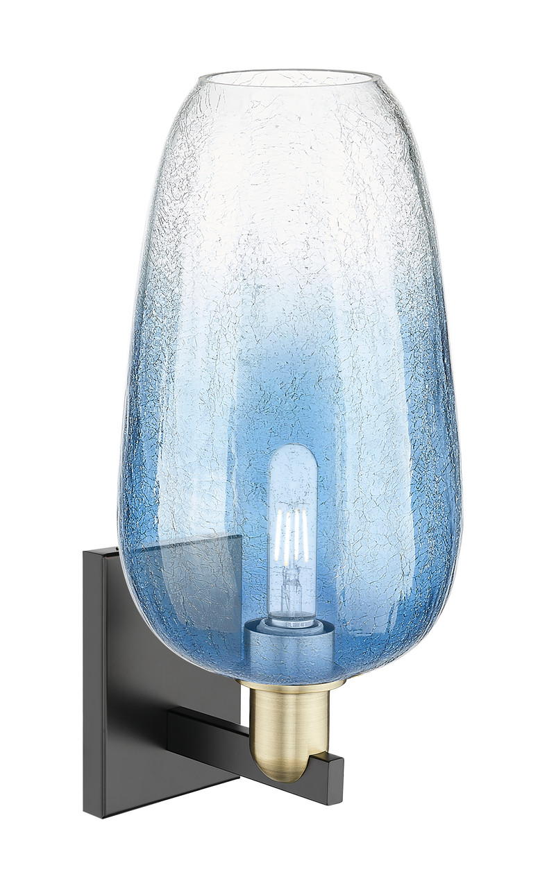 INNOVATIONS 716-1W-BAB-G484-7SB Brookhaven Flute 1-Light Sconce Black Antique Brass