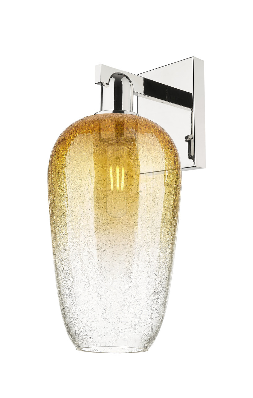 INNOVATIONS 716-1W-PN-G484-7AM Brookhaven Flute 1-Light Sconce Polished Nickel