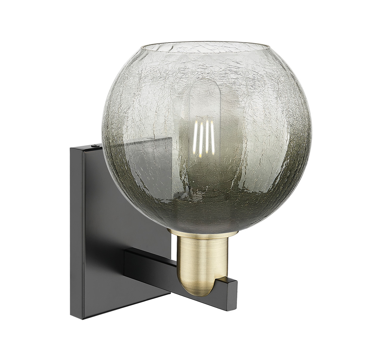 INNOVATIONS 716-1W-BAB-G483-8SL Brookhaven Globe 1-Light Sconce Black Antique Brass