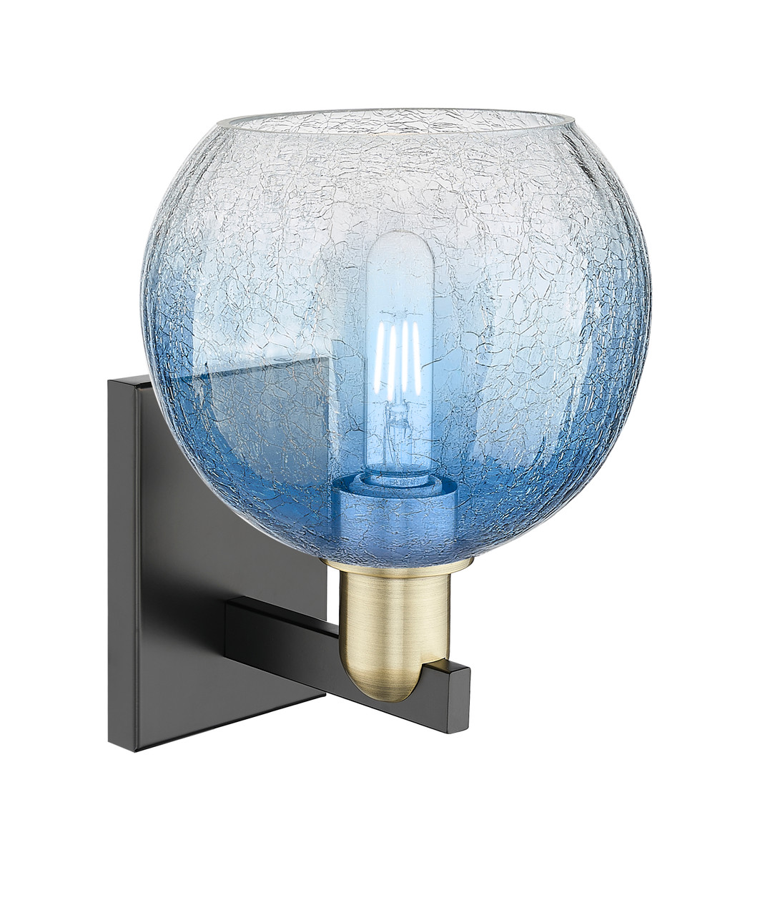 INNOVATIONS 716-1W-BAB-G483-8SB Brookhaven Globe 1-Light Sconce Black Antique Brass