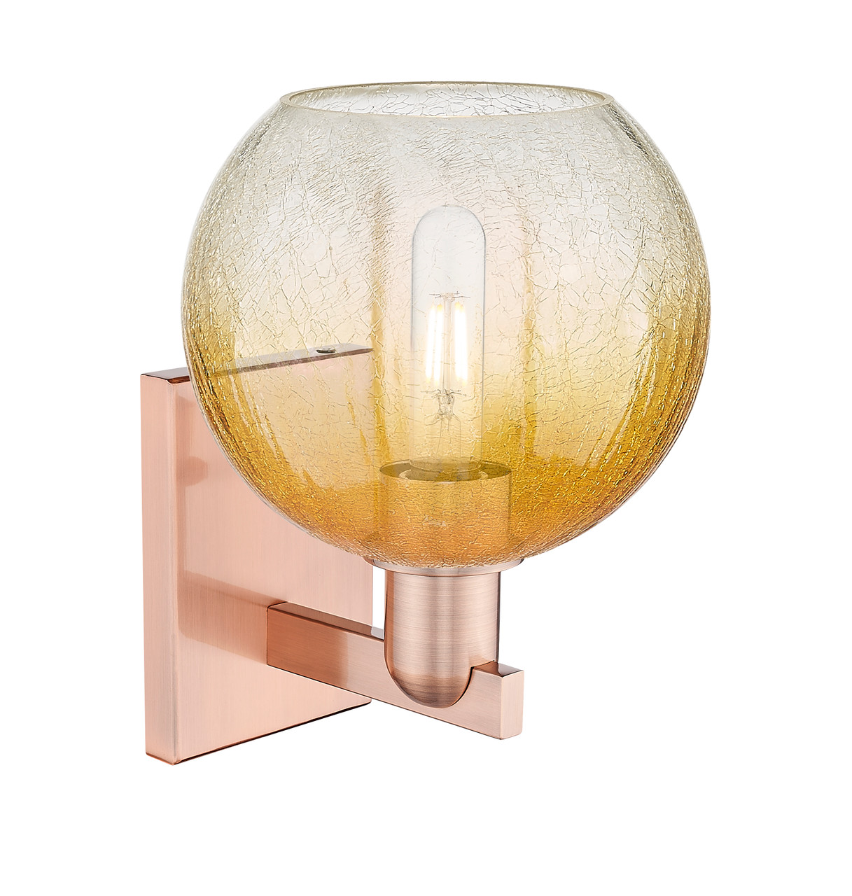 INNOVATIONS 716-1W-AC-G483-8AM Brookhaven Globe 1-Light Sconce Antique Copper