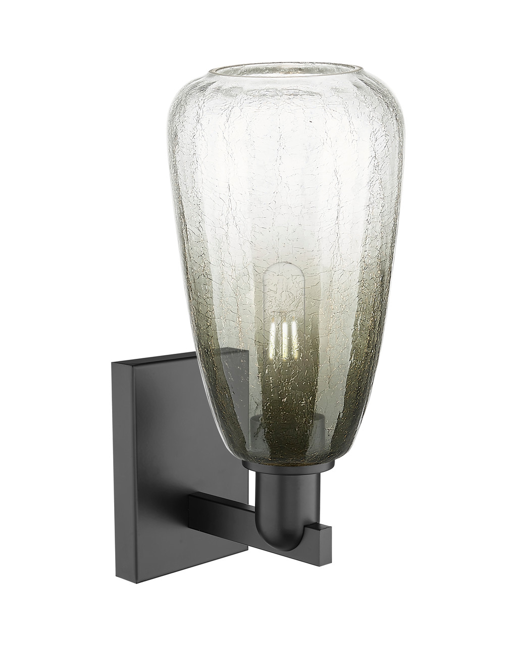 INNOVATIONS 716-1W-BK-G480-6SL Brookhaven Almond 1-Light Sconce Matte Black
