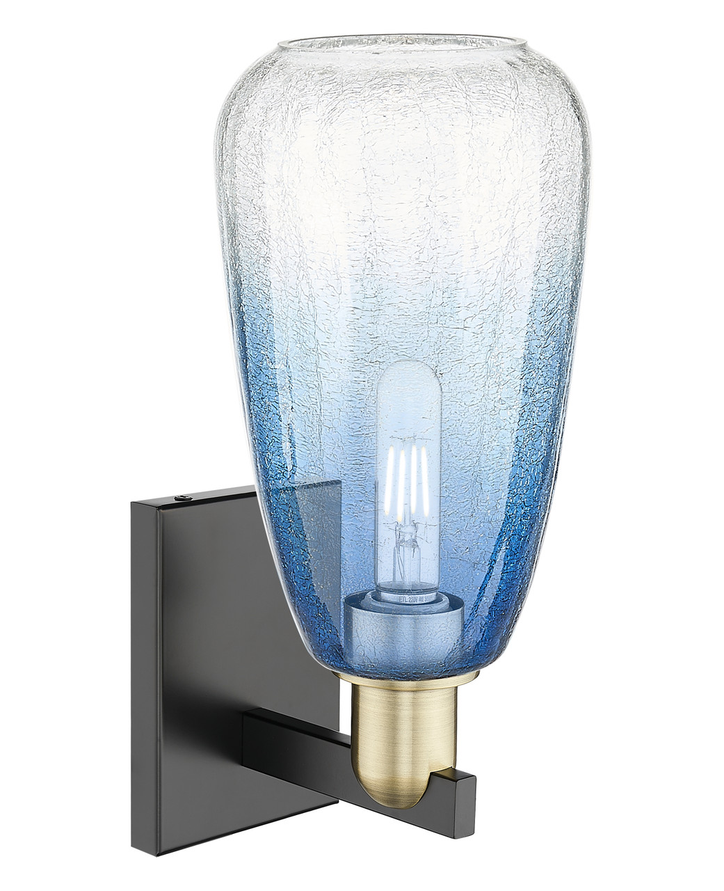 INNOVATIONS 716-1W-BAB-G480-6SB Brookhaven Almond 1-Light Sconce Black Antique Brass