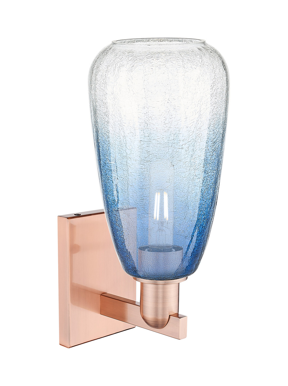 INNOVATIONS 716-1W-AC-G480-6SB Brookhaven Almond 1-Light Sconce Antique Copper