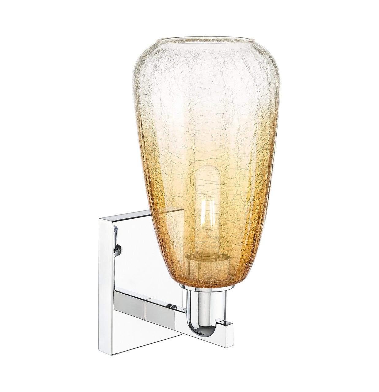 INNOVATIONS 716-1W-PC-G480-6AM Brookhaven Almond 1-Light Sconce Polished Chrome