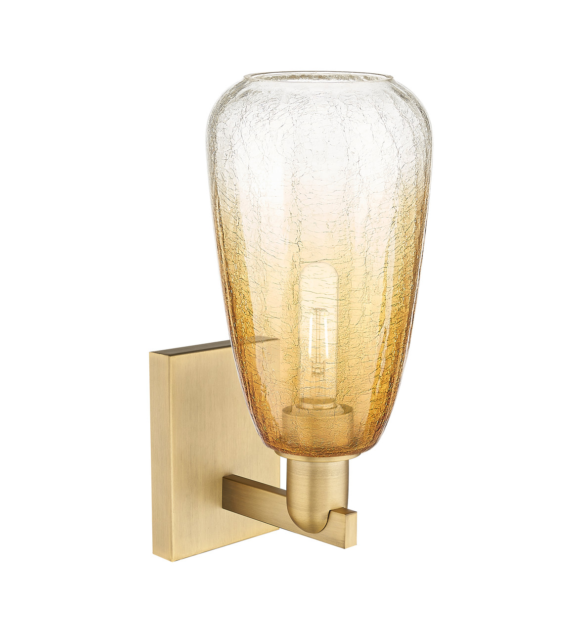 INNOVATIONS 716-1W-BB-G480-6AM Brookhaven Almond 1-Light Sconce Brushed Brass