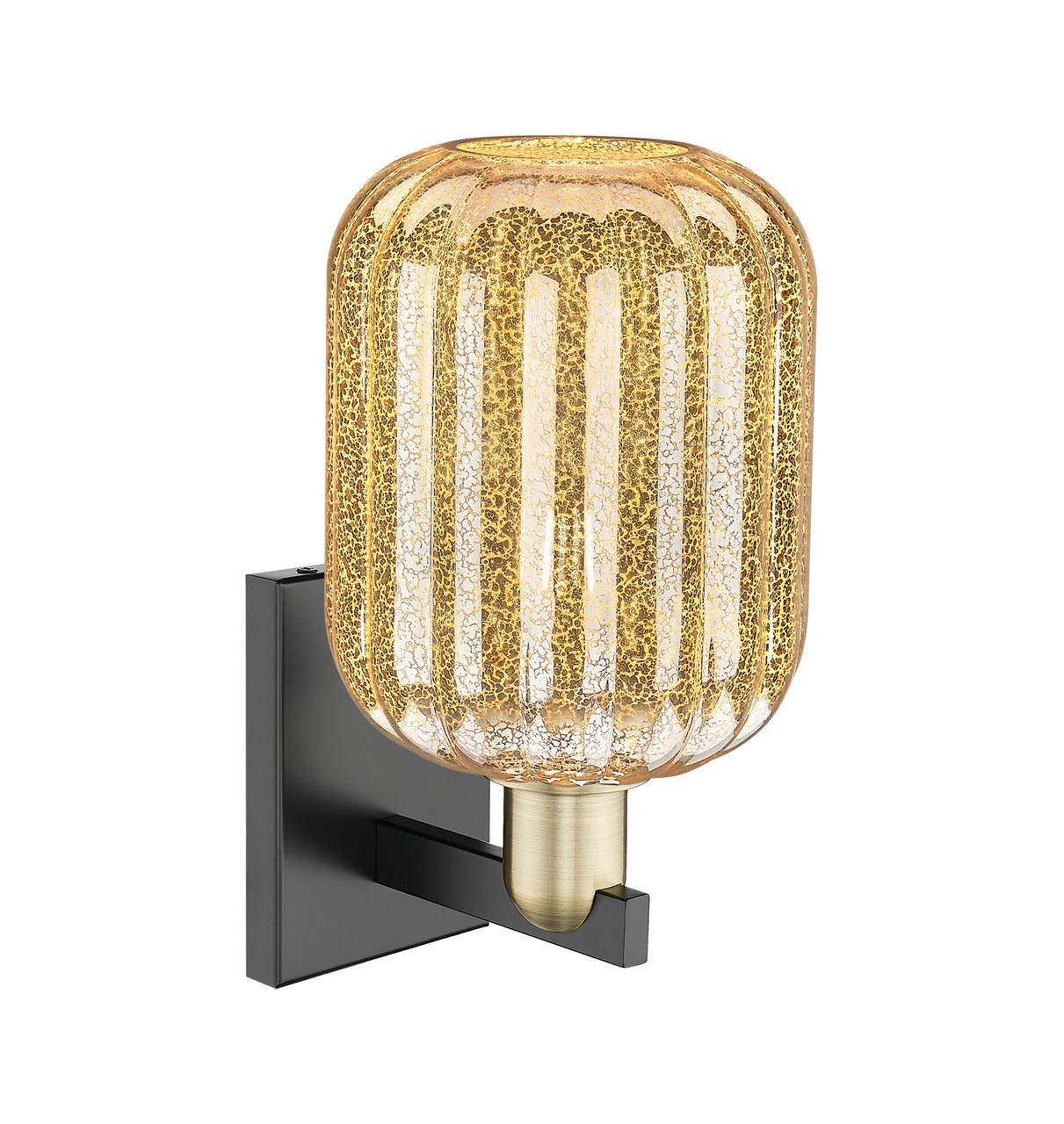 INNOVATIONS 716-1W-BAB-G460-7ME Preston 1-Light Sconce Black Antique Brass