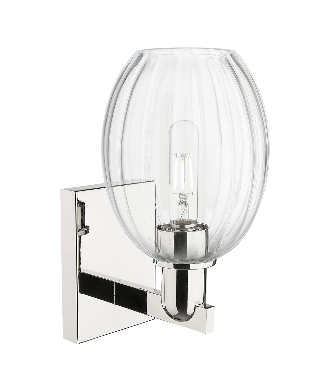 INNOVATIONS 716-1W-PN-G459-6CL Preston 1-Light Sconce Polished Nickel