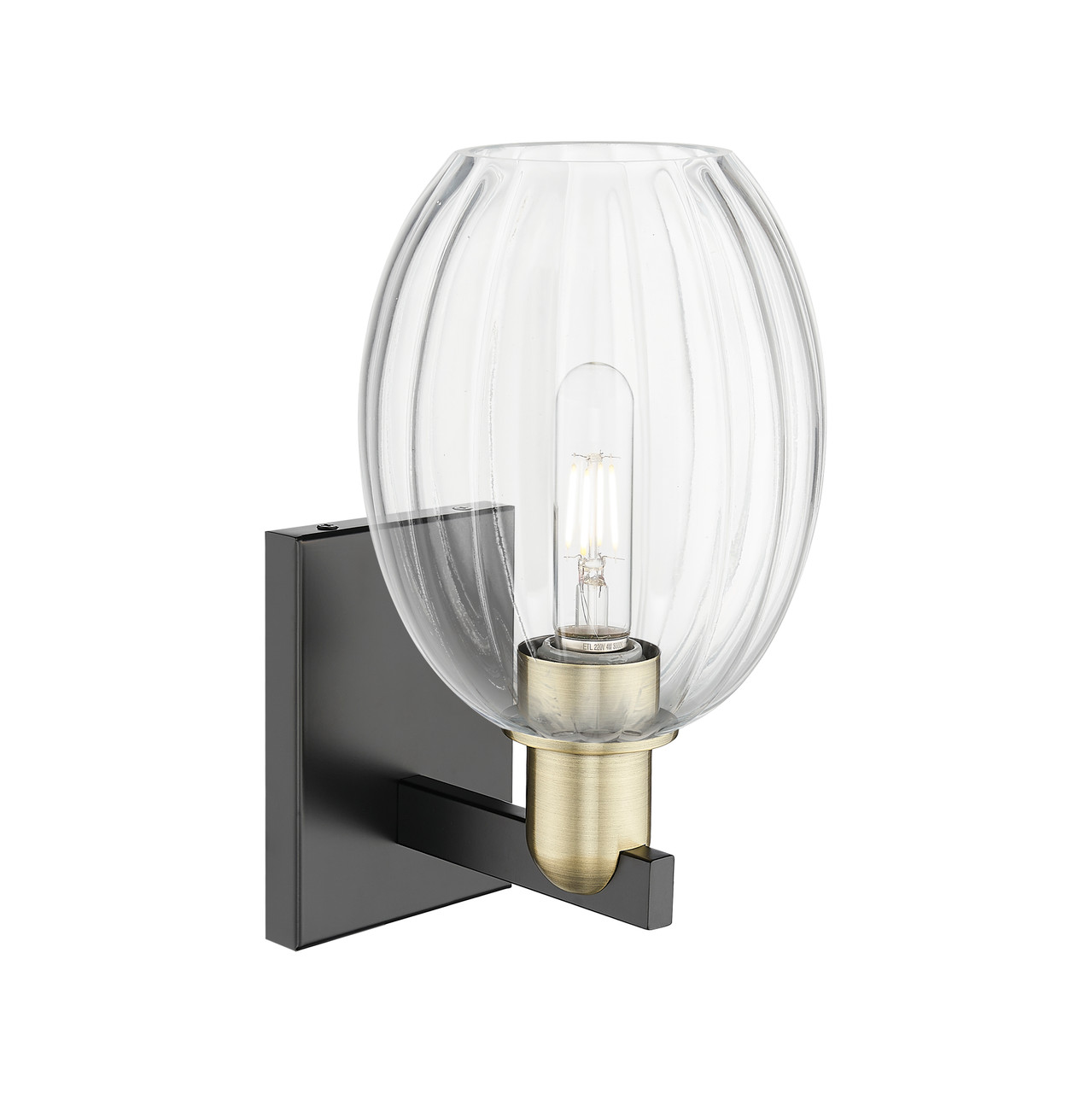 INNOVATIONS 716-1W-BAB-G459-6CL Preston 1-Light Sconce Black Antique Brass