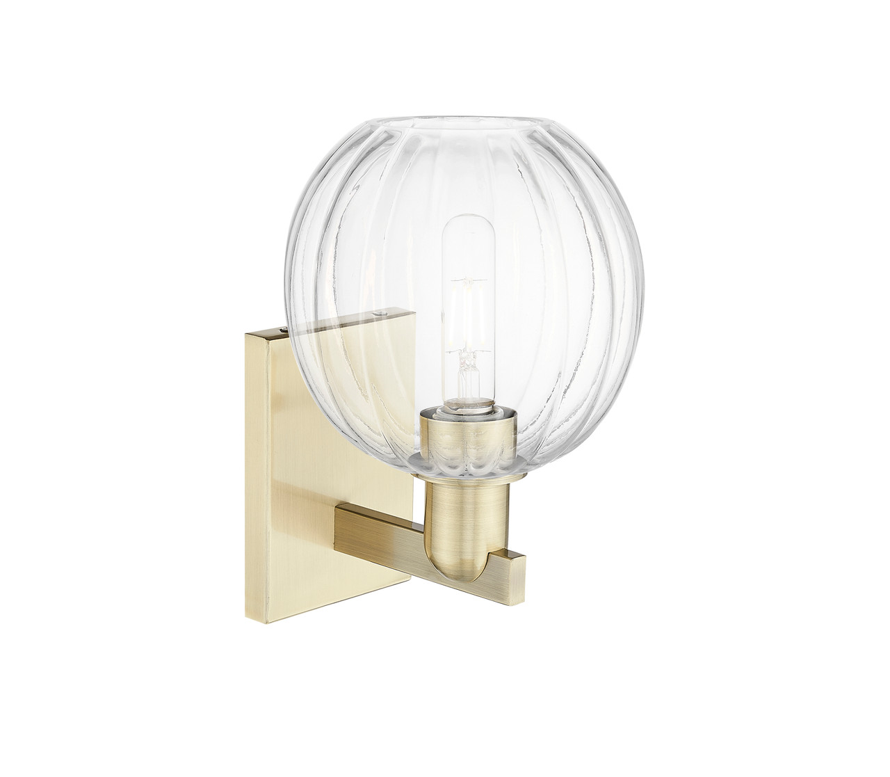 INNOVATIONS 716-1W-AB-G458-7CL Preston 1-Light Sconce Antique Brass