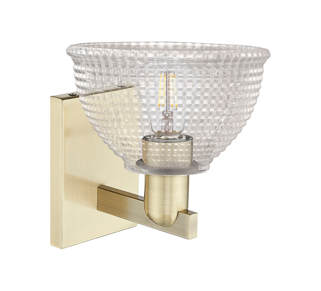 INNOVATIONS 716-1W-AB-G422 Arietta 1-Light Sconce Antique Brass