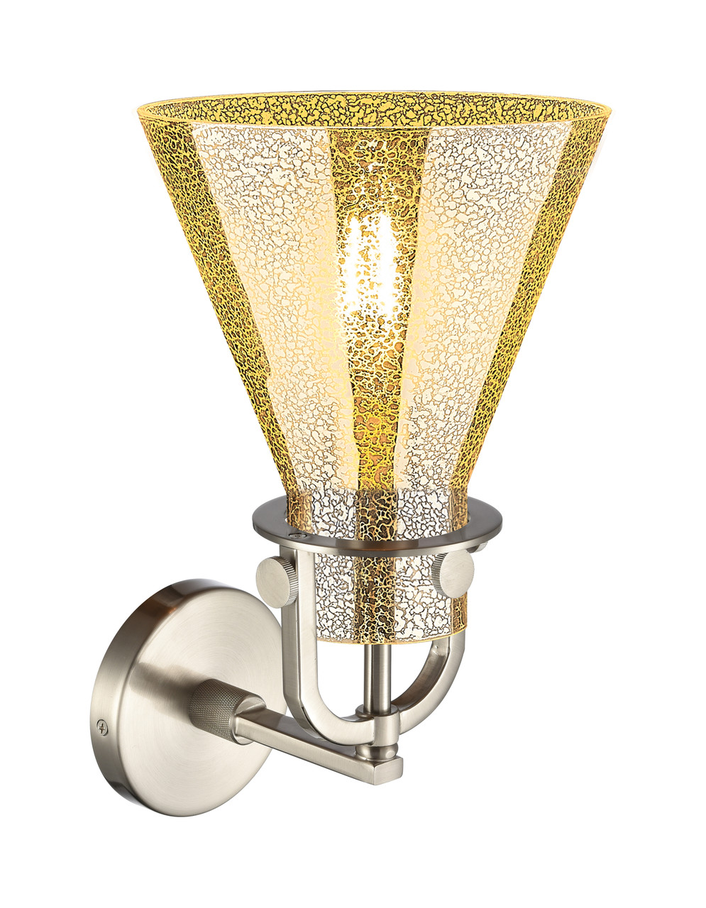 INNOVATIONS 410-1W-SN-G411-8ME Newton Cone 1-Light Sconce Satin Nickel