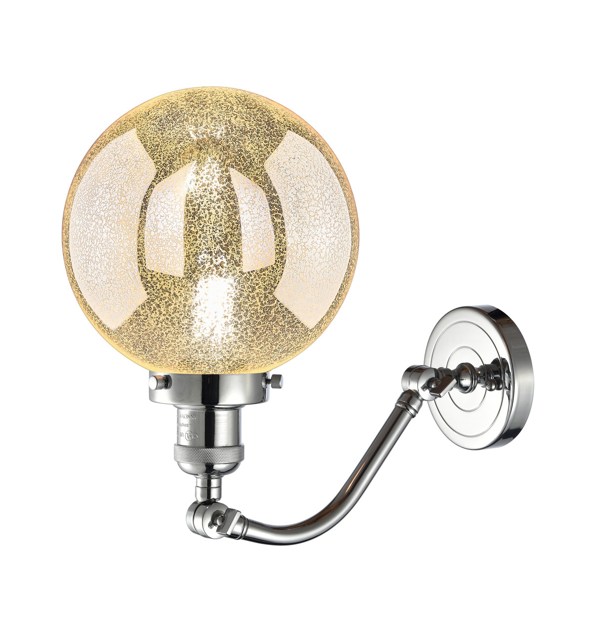 INNOVATIONS 515-1W-PC-G208-8 Beacon 1-Light Sconce Polished Chrome