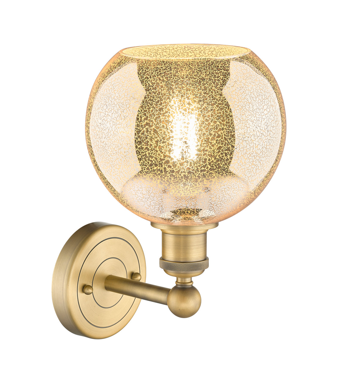 INNOVATIONS 616-1W-BB-G128-8 Athens 1-Light Sconce Brushed Brass