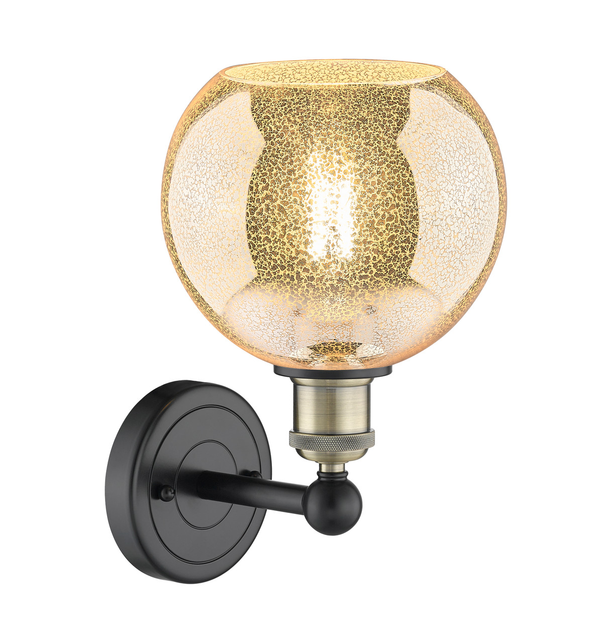 INNOVATIONS 616-1W-BAB-G128-8 Athens 1-Light Sconce Black Antique Brass