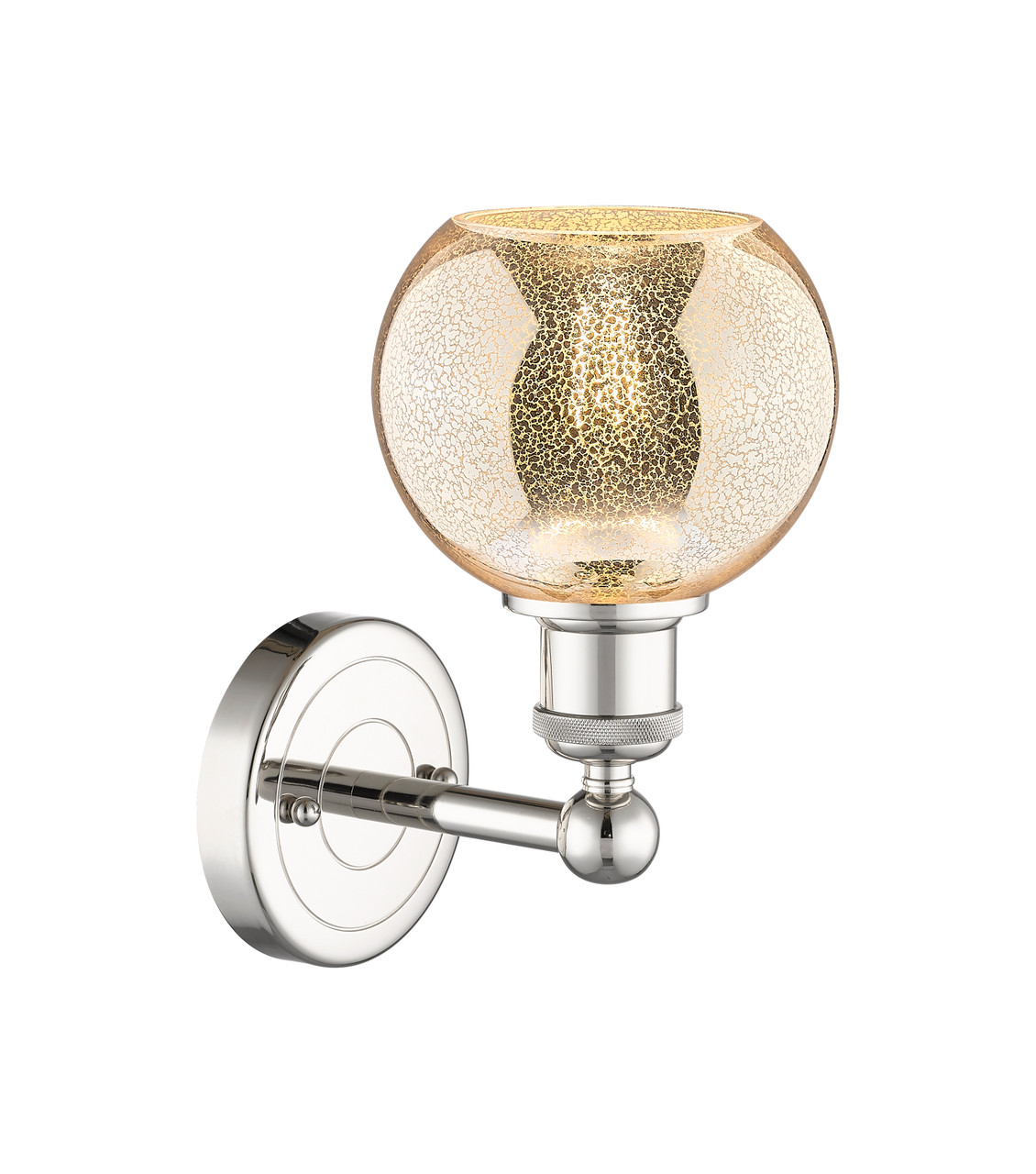 INNOVATIONS 616-1W-PN-G128-6 Athens 1-Light Sconce Polished Nickel