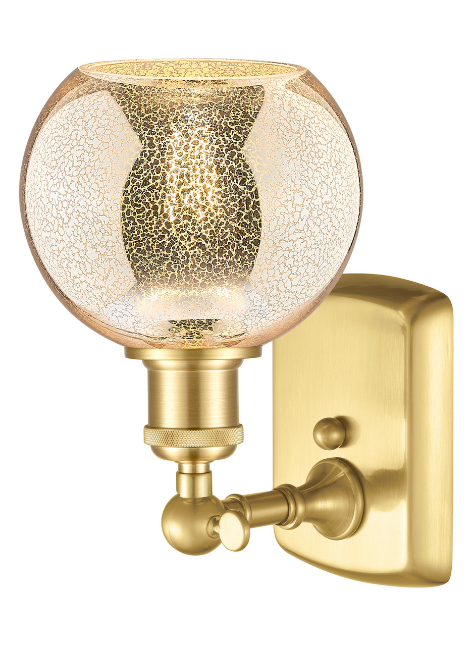 INNOVATIONS 516-1W-SG-G128-6 Athens 1-Light Sconce Satin Gold