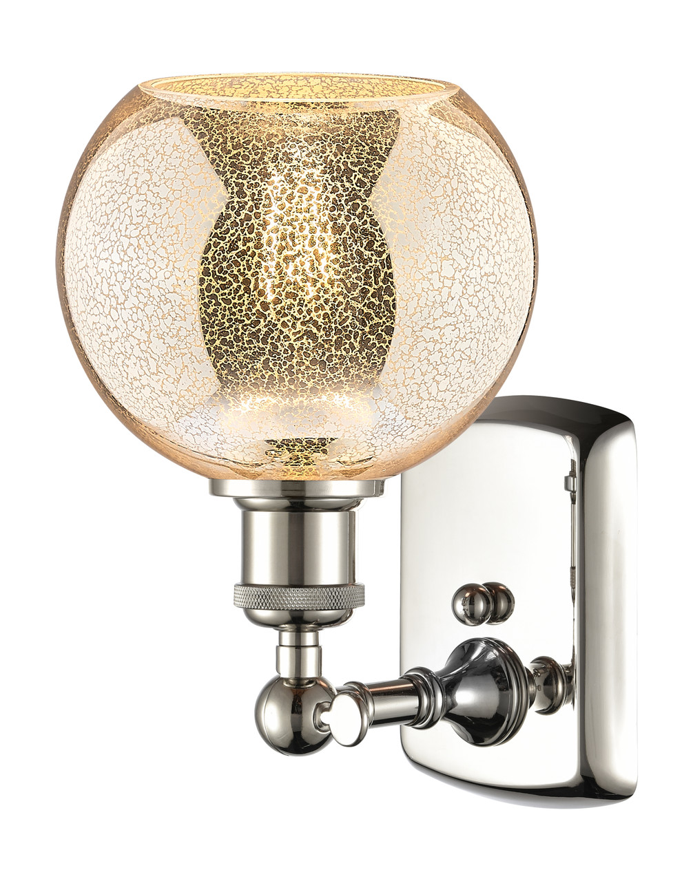 INNOVATIONS 516-1W-PN-G128-6 Athens 1-Light Sconce Polished Nickel
