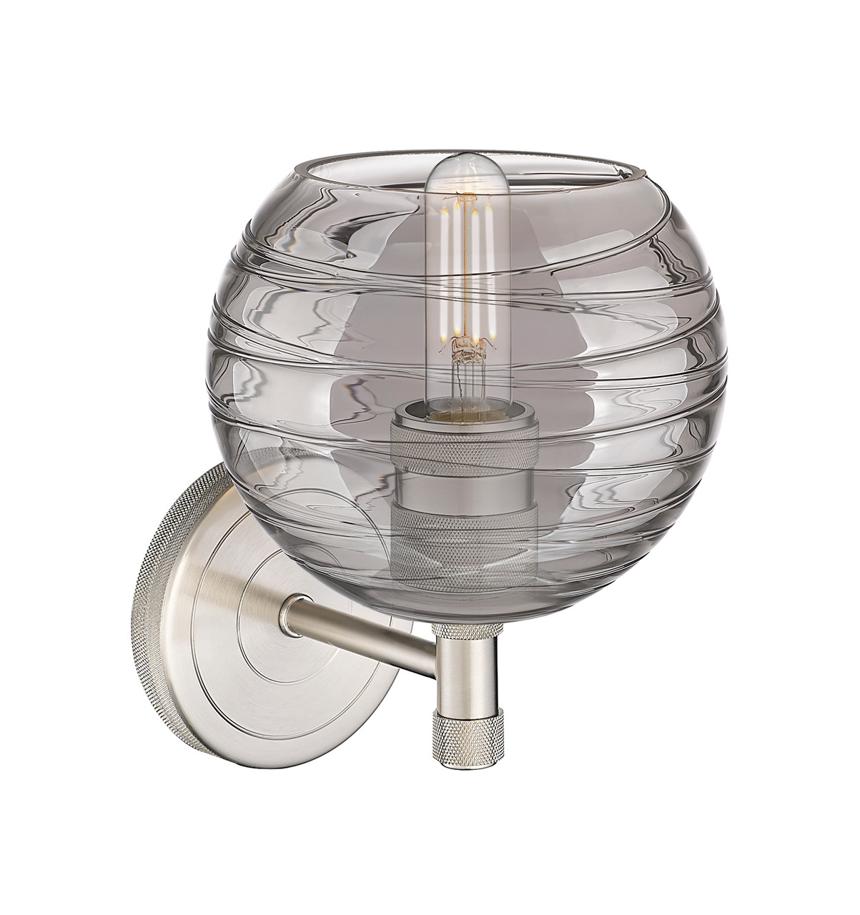 INNOVATIONS 434-1W-SN-G1213-6SM Crown Point 1-Light Sconce Satin Nickel