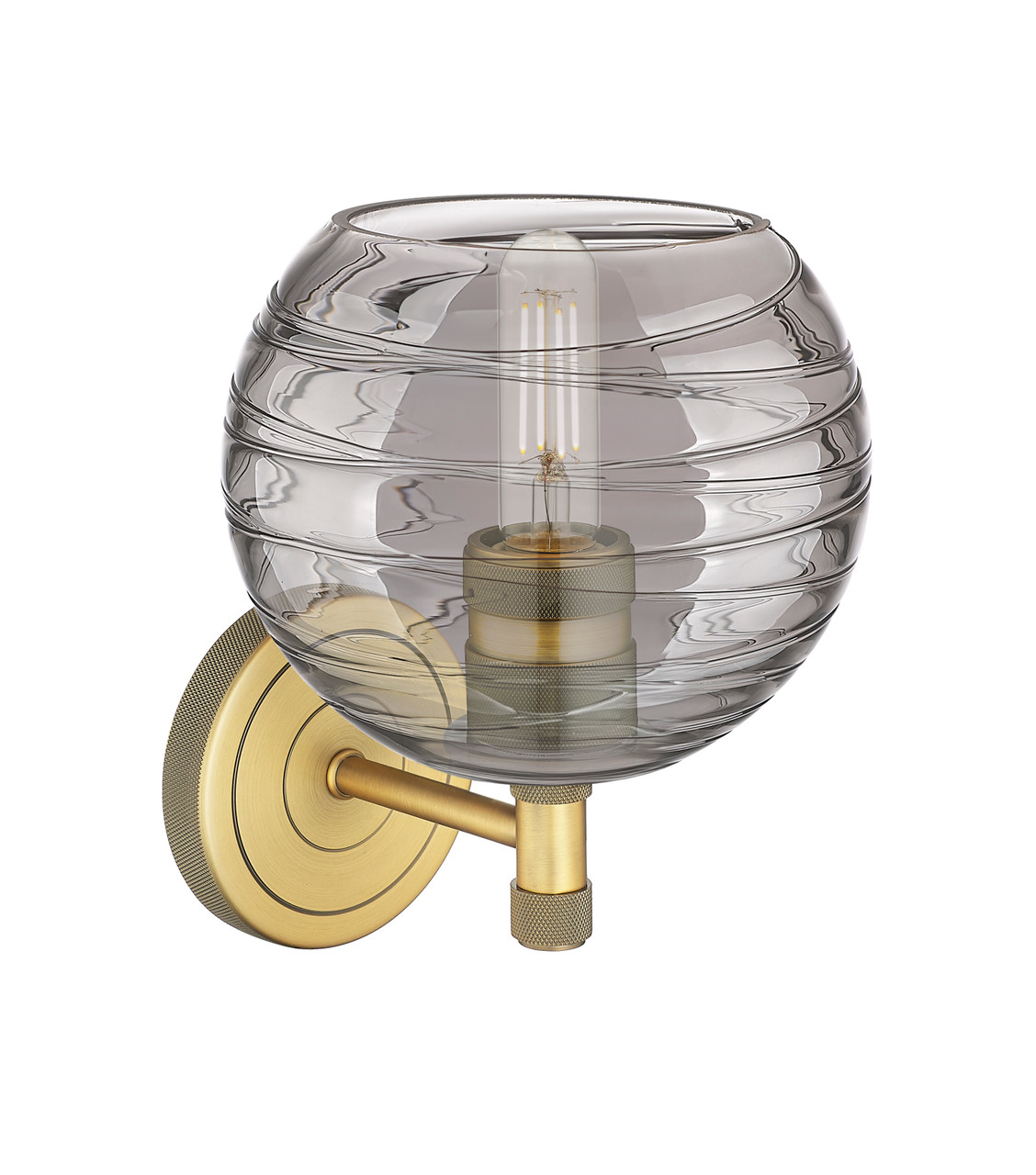 INNOVATIONS 434-1W-BB-G1213-6SM Crown Point 1-Light Sconce Brushed Brass