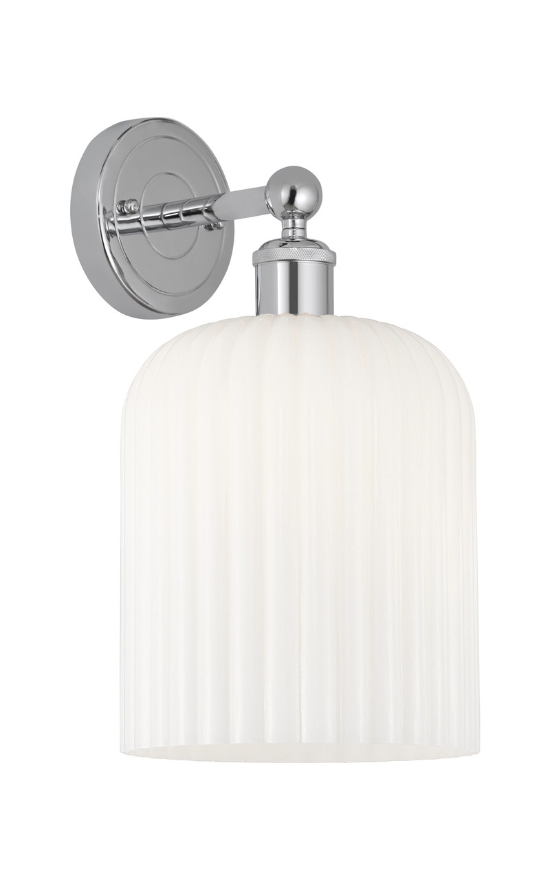 INNOVATIONS 616-1W-PC-G559-8GWH Bridal Veil 1-Light Sconce Polished Chrome