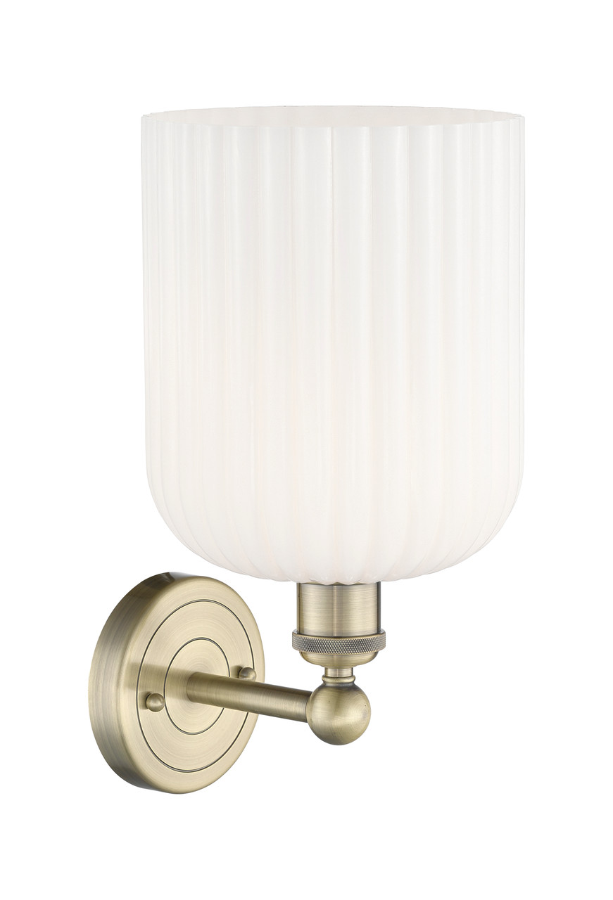 INNOVATIONS 616-1W-AB-G559-8GWH Bridal Veil 1-Light Sconce Antique Brass