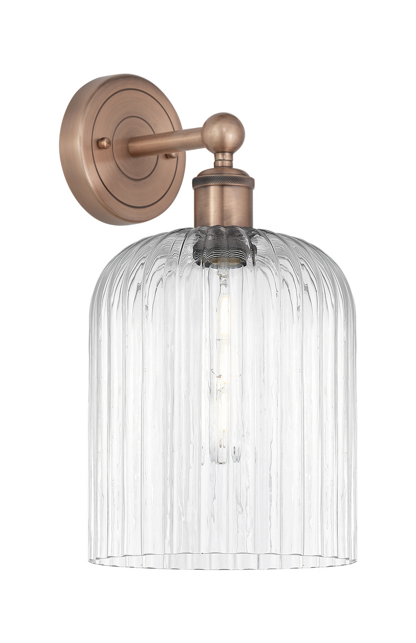 INNOVATIONS 616-1W-AC-G559-8CL Bridal Veil 1-Light Sconce Antique Copper