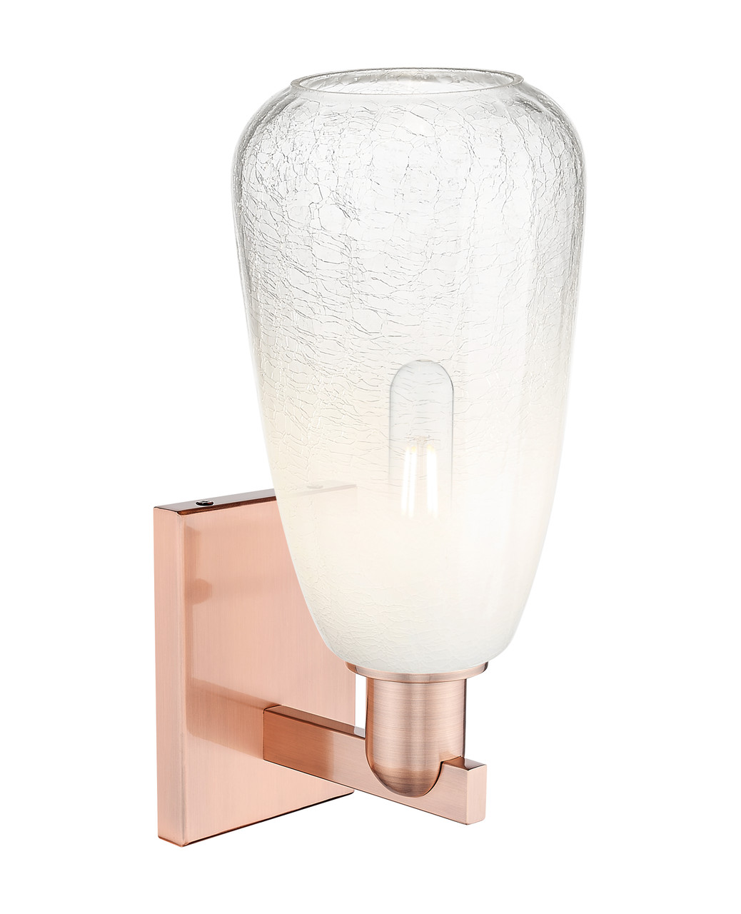 INNOVATIONS 716-1W-AC-G480-6OP Brookhaven Almond 1-Light Sconce Antique Copper