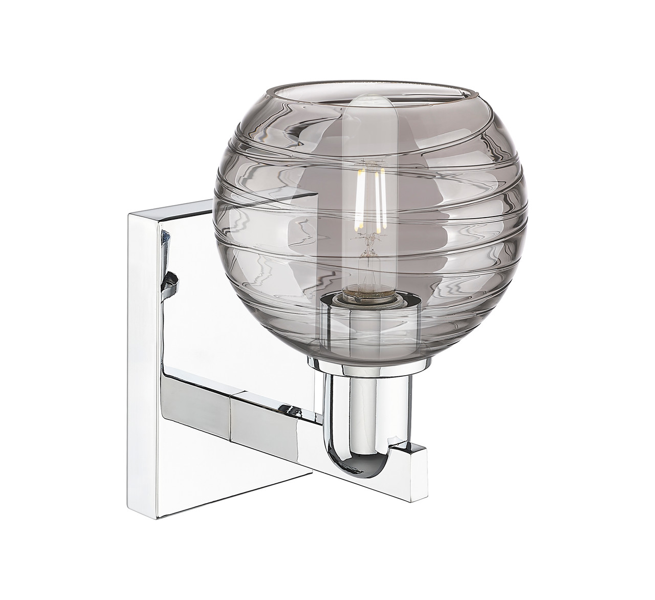 INNOVATIONS 716-1W-PC-G1213-6SM Athens Deco Swirl 1-Light Sconce Polished Chrome