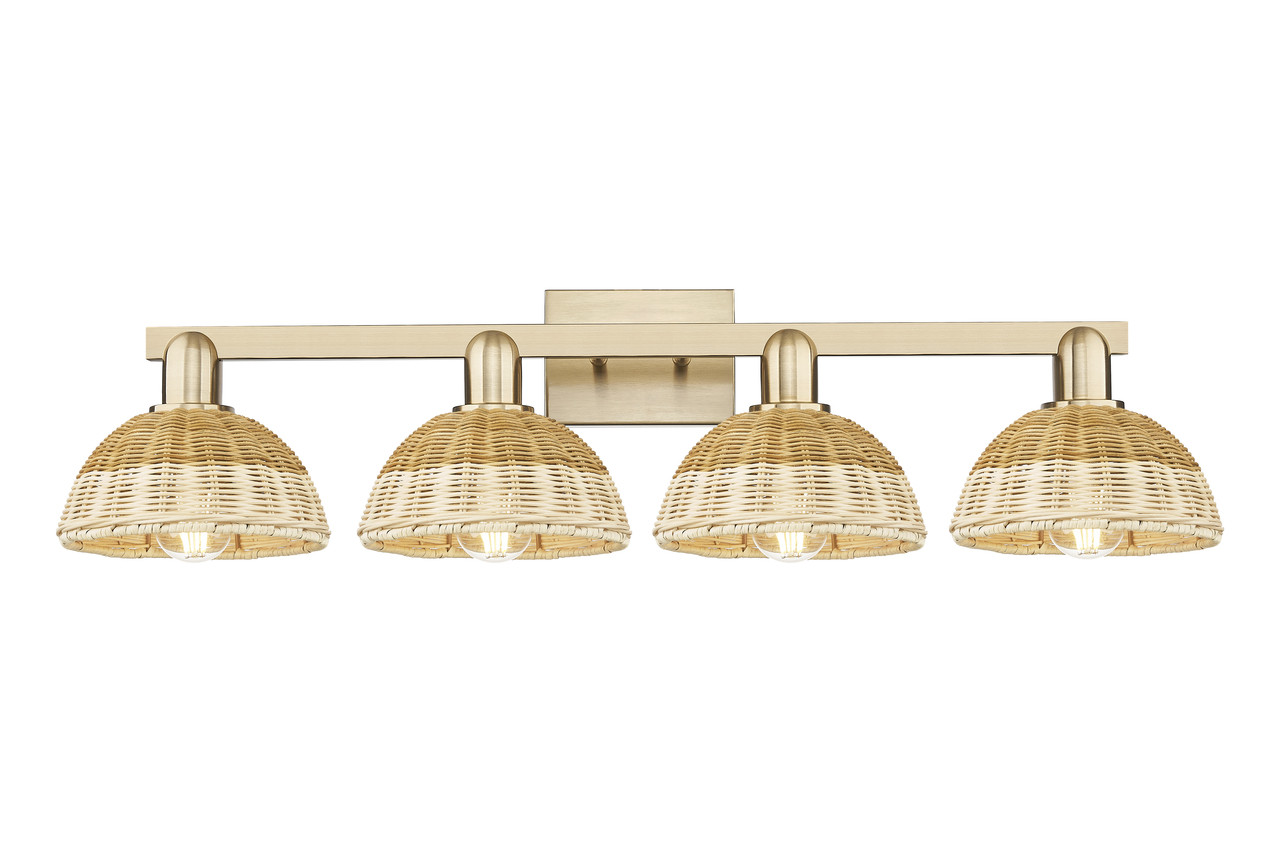 INNOVATIONS 716-4W-CB-NBD2-75-NAT Natural Ballston Dome 4-Light Bath Vanity Light Brushed Champagne Bronze