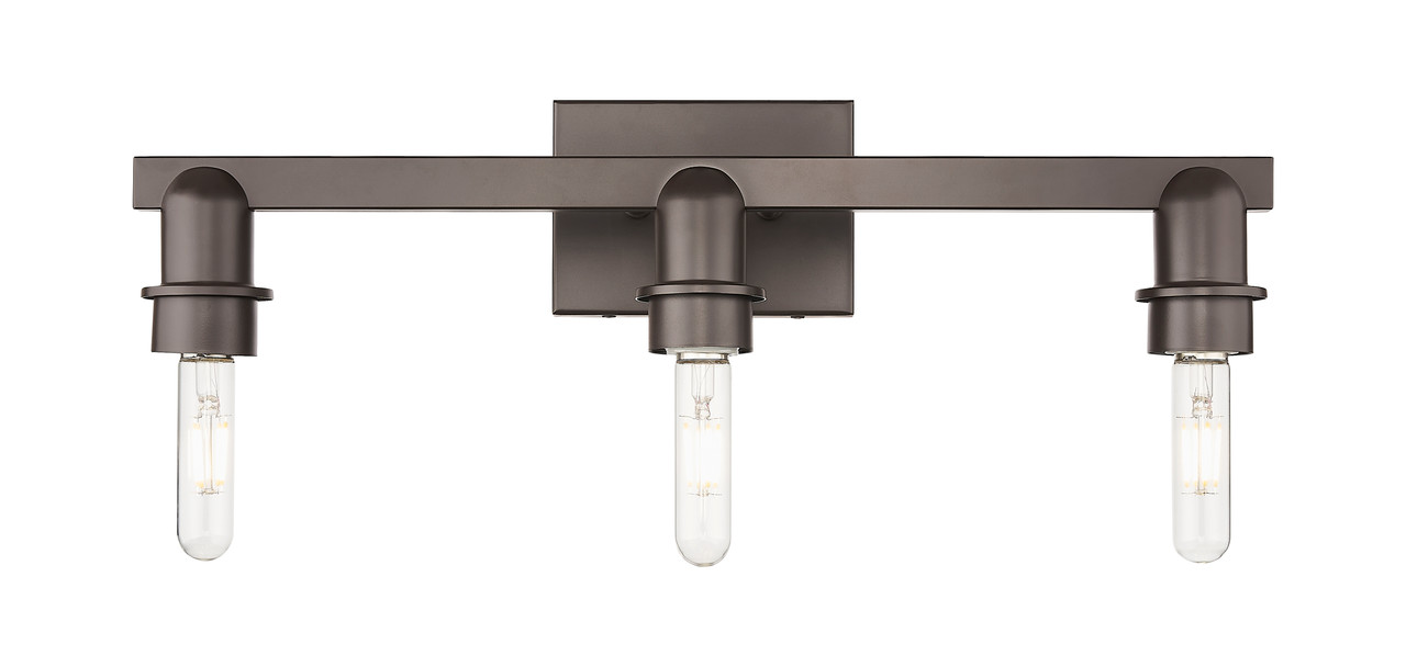 INNOVATIONS 716-3W-OB-GBC-81 Berkshire Glass 3-Light Bath Vanity Light Oil Rubbed Bronze