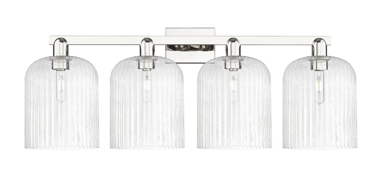 INNOVATIONS 716-4W-PN-G559-8SDY Bridal Veil 4-Light Bath Vanity Light Polished Nickel