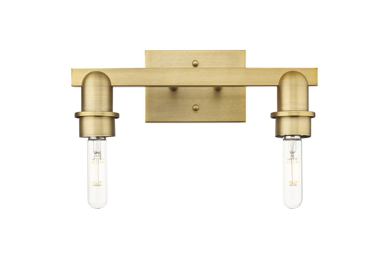 INNOVATIONS 716-2W-BB-G559-8SDY Bridal Veil 2-Light Bath Vanity Light Brushed Brass