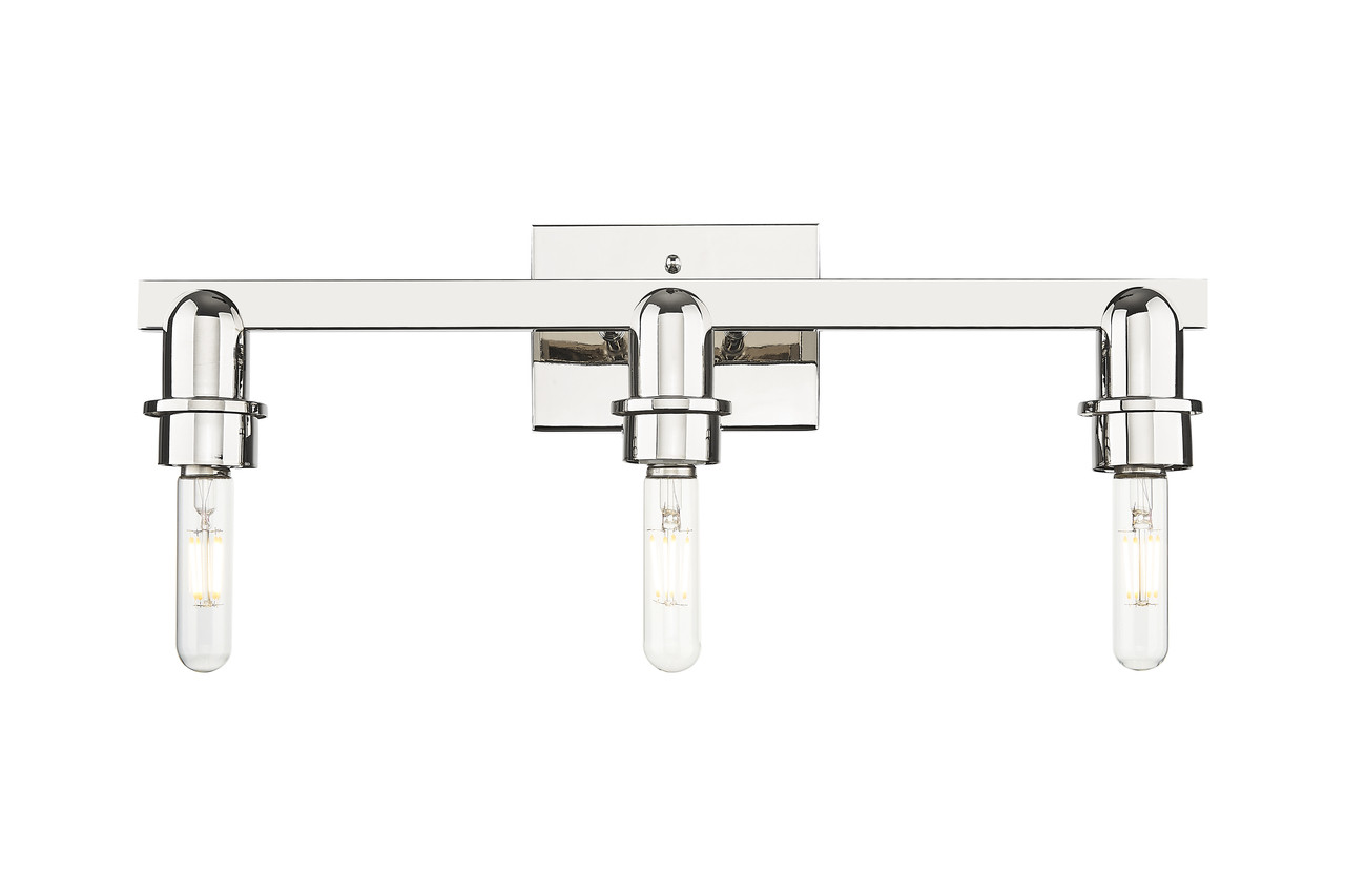 INNOVATIONS 716-3W-PN-G559-8GWH Bridal Veil 3-Light Bath Vanity Light Polished Nickel