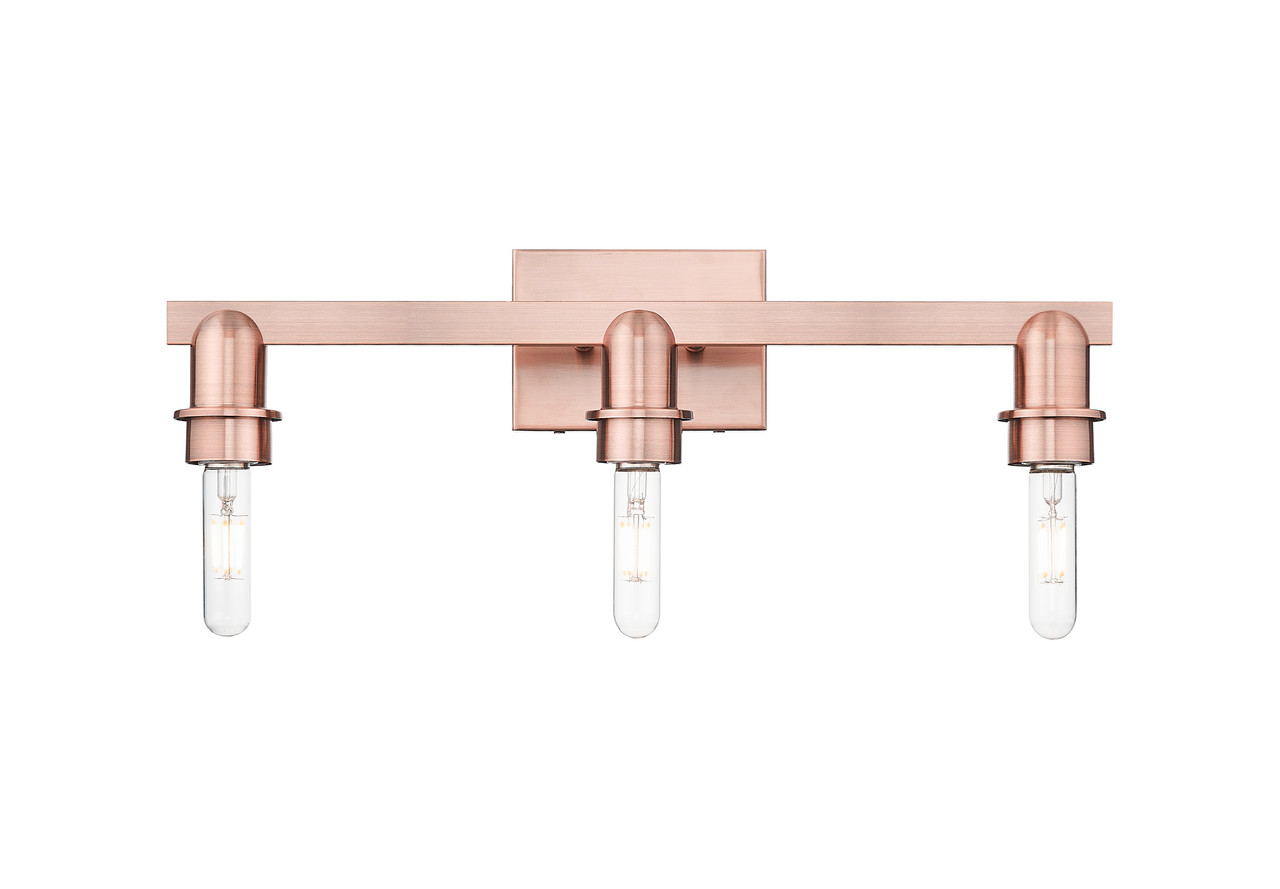 INNOVATIONS 716-3W-AC-G559-8BL Bridal Veil 3-Light Bath Vanity Light Antique Copper