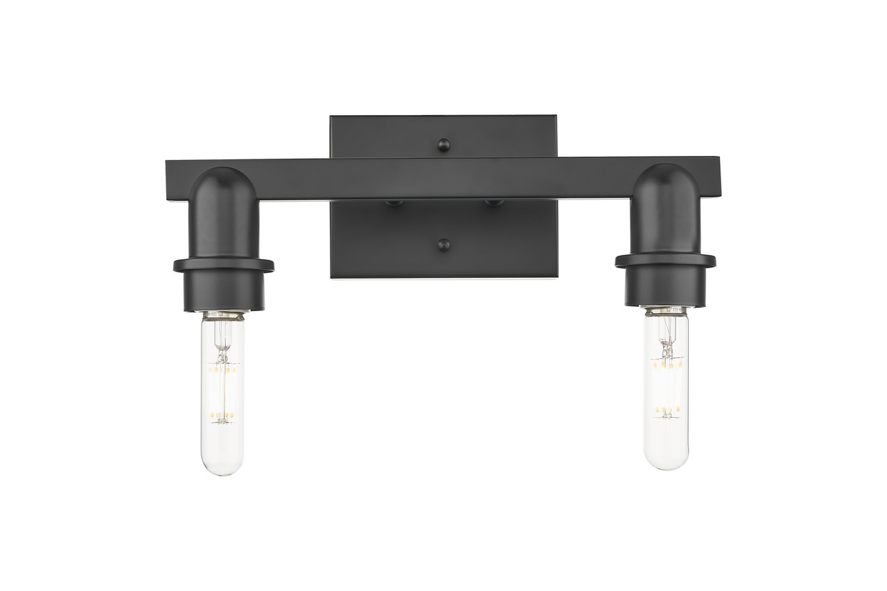 INNOVATIONS 716-2W-BK-G559-8BL Bridal Veil 2-Light Bath Vanity Light Matte Black