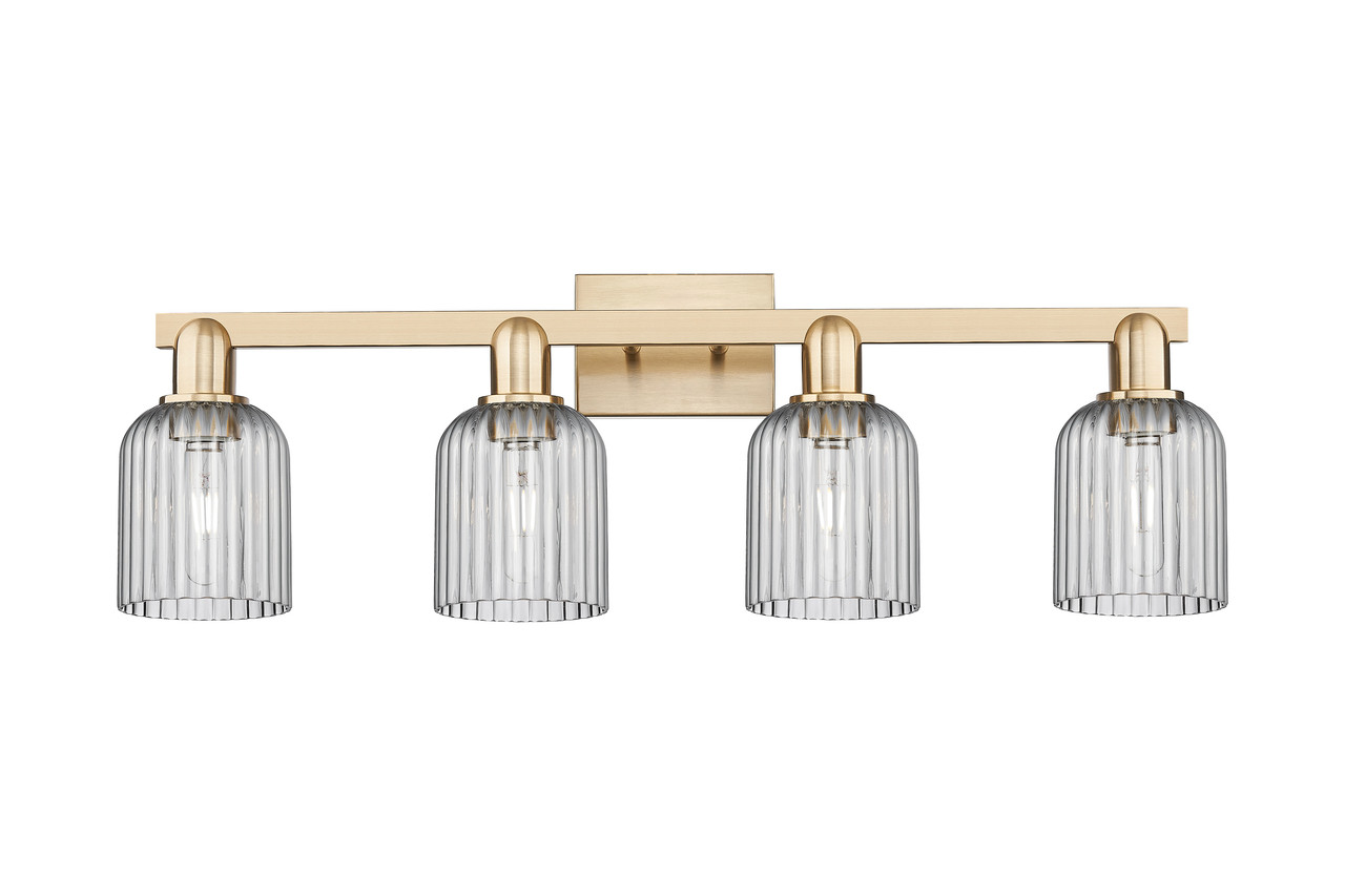 INNOVATIONS 716-4W-CB-G559-5SM Bridal Veil 4-Light Bath Vanity Light Champagne Bronze