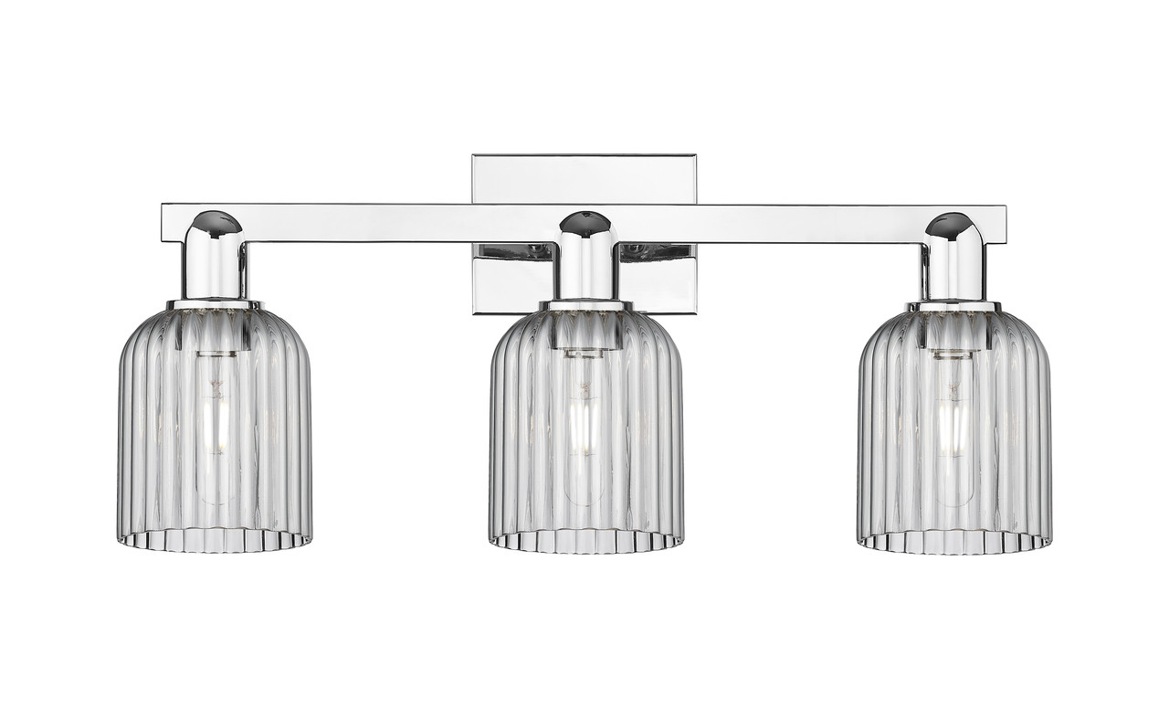 INNOVATIONS 716-3W-PC-G559-5SM Bridal Veil 3-Light Bath Vanity Light Polished Chrome