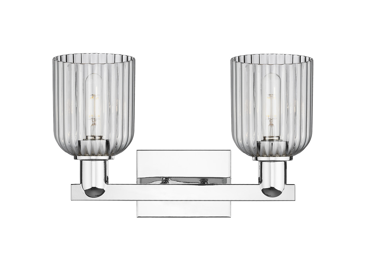 INNOVATIONS 716-2W-PC-G559-5SM Bridal Veil 2-Light Bath Vanity Light Polished Chrome