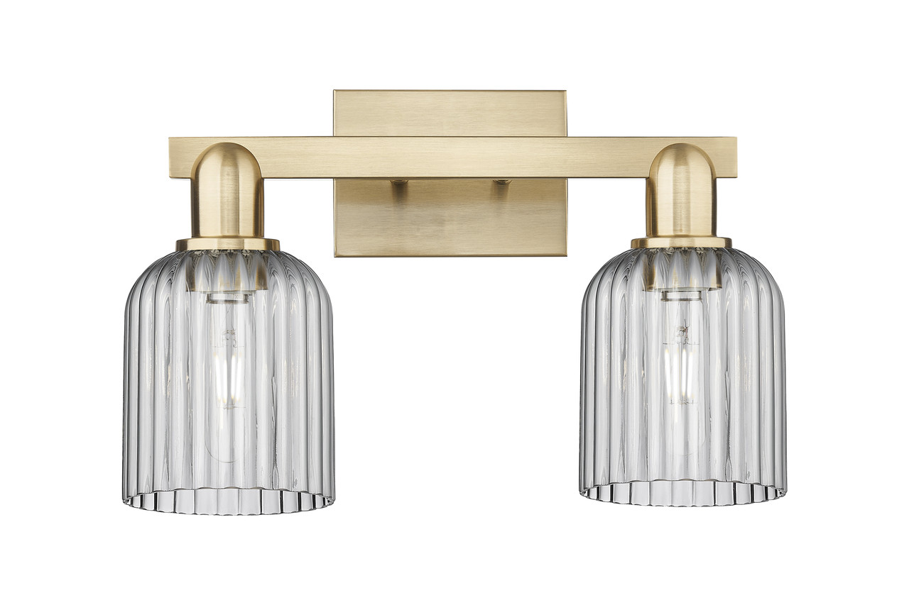 INNOVATIONS 716-2W-CB-G559-5SM Bridal Veil 2-Light Bath Vanity Light Champagne Bronze