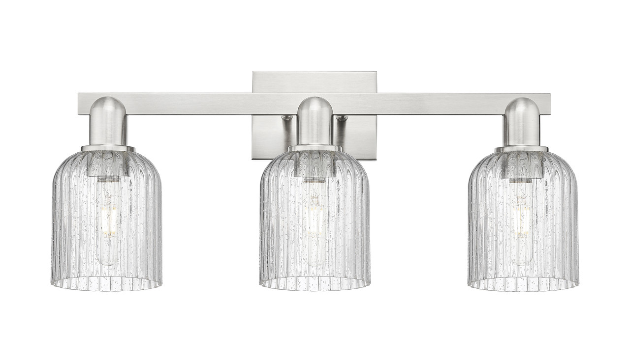 INNOVATIONS 716-3W-SN-G559-5SDY Bridal Veil 3-Light Bath Vanity Light Brushed Satin Nickel