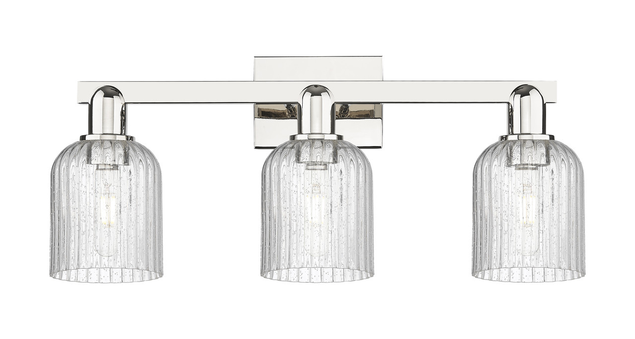 INNOVATIONS 716-3W-PN-G559-5SDY Bridal Veil 3-Light Bath Vanity Light Polished Nickel
