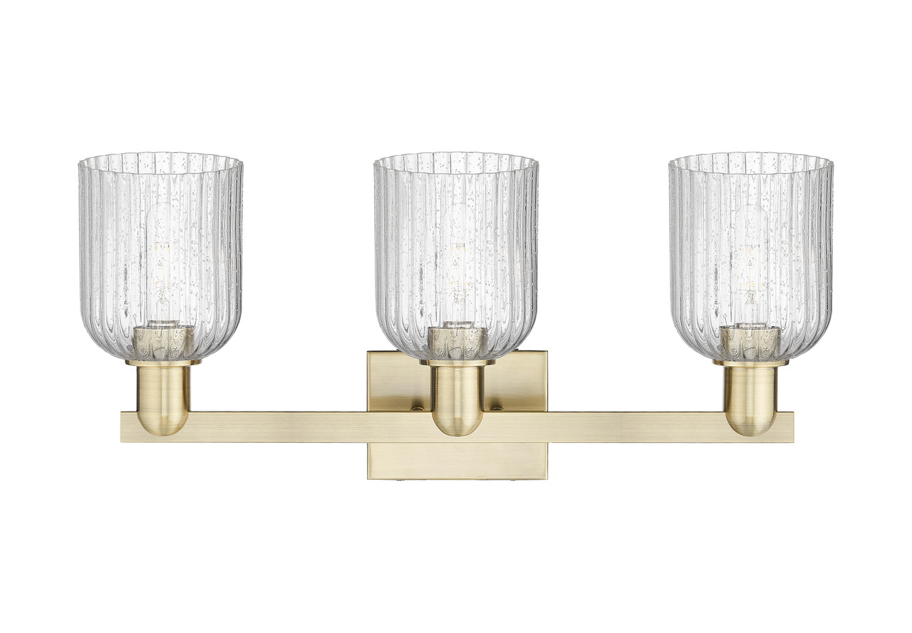 INNOVATIONS 716-3W-AB-G559-5SDY Bridal Veil 3-Light Bath Vanity Light Antique Brass